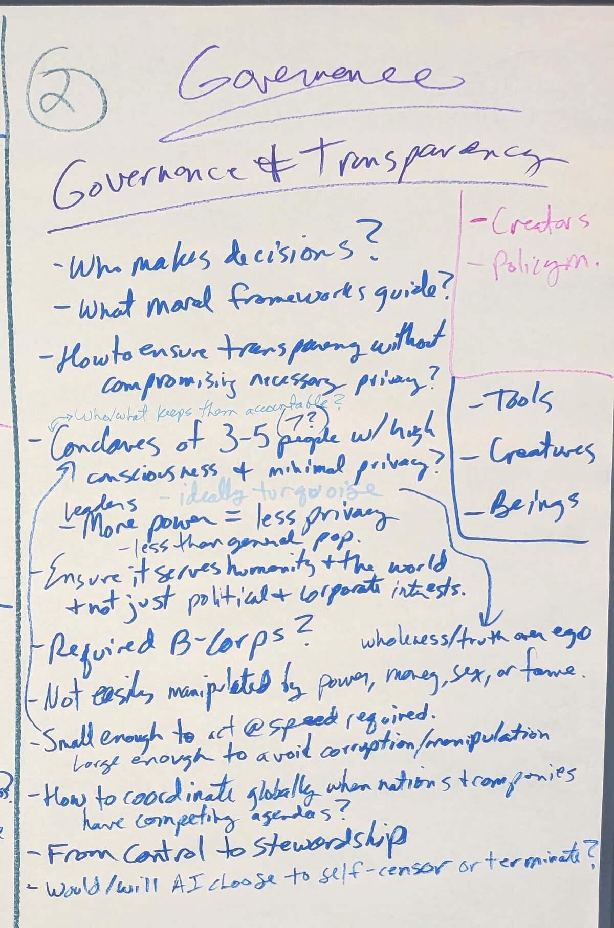 Page 2: Governance and Transparency