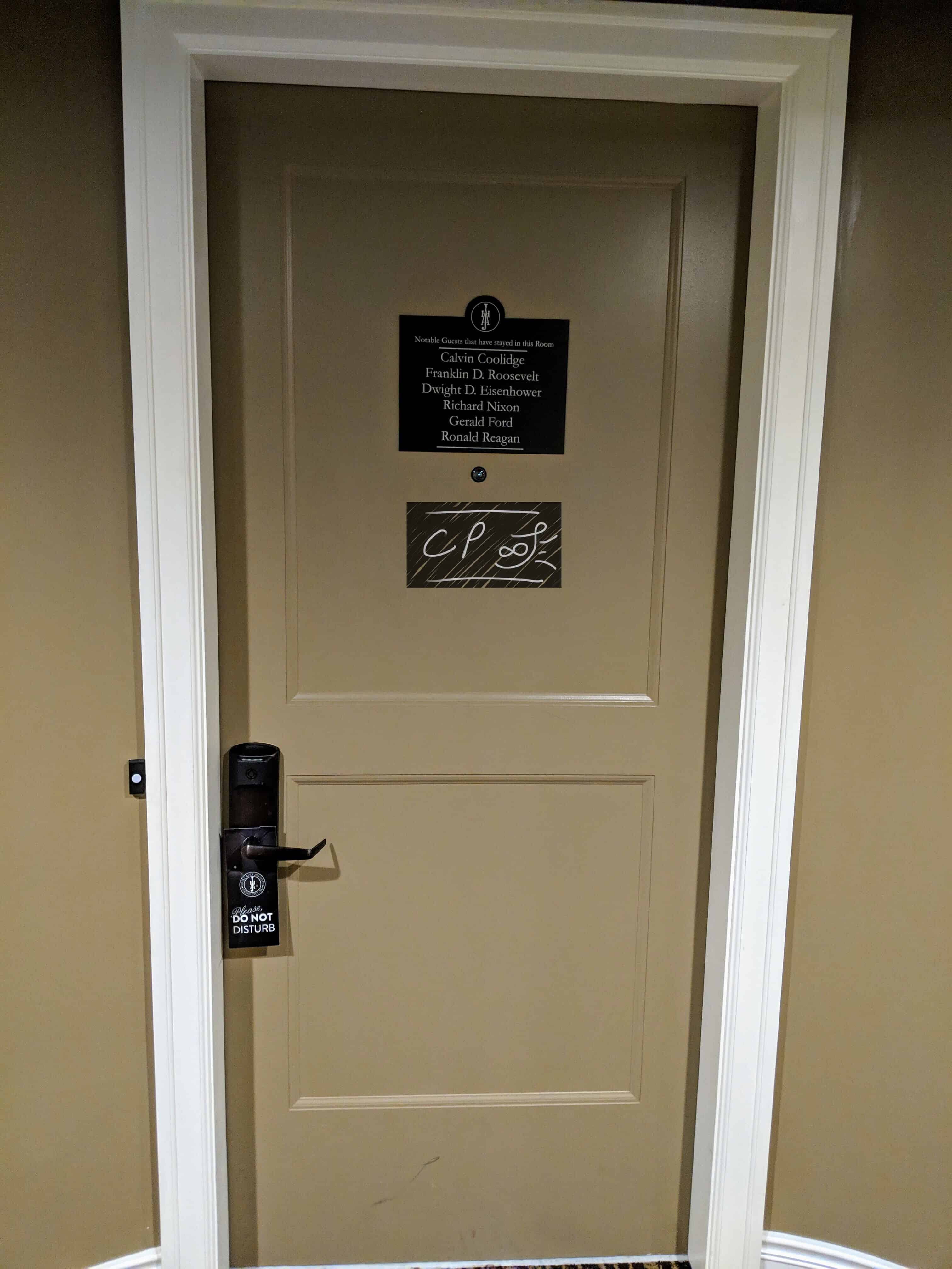 Presidential Suite door