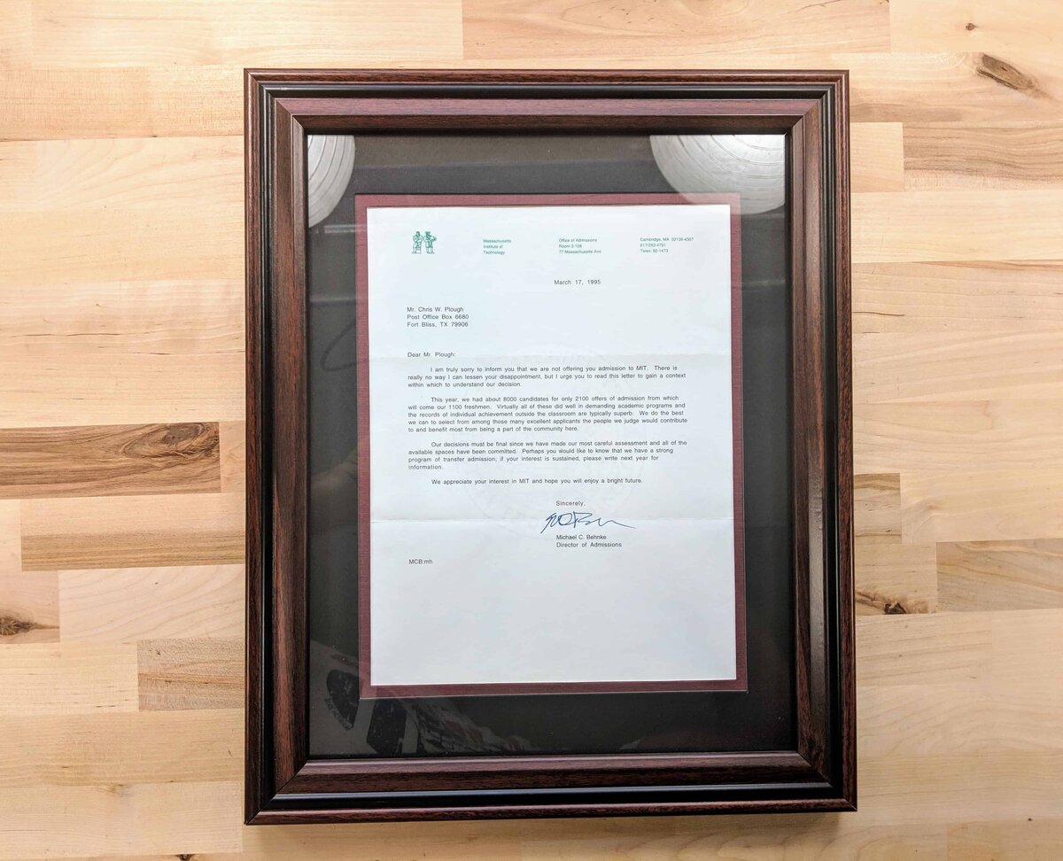 MIT rejection letter