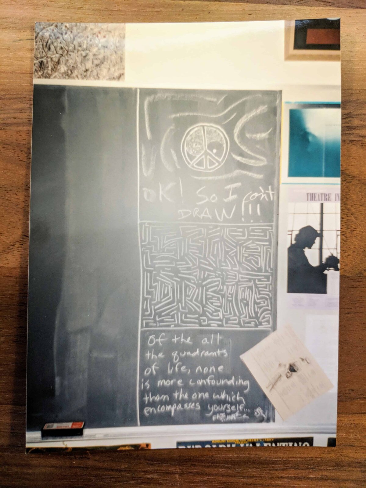 Quadrants of Life drawing from high school