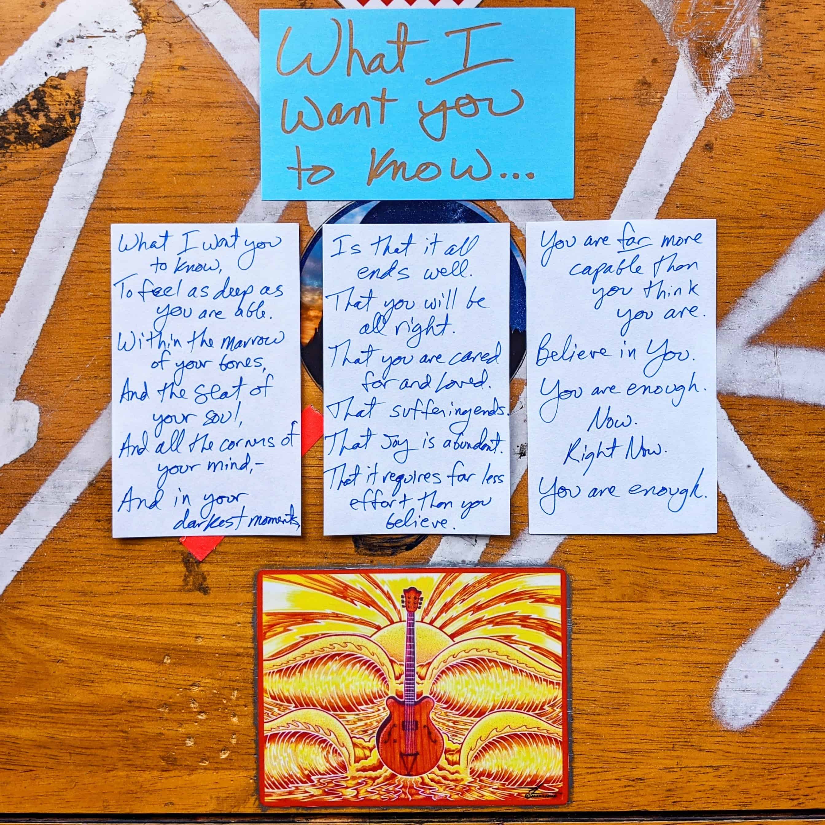 What I Want You to Know