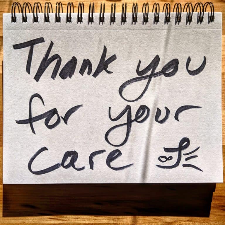 Thank You For Your Care And Support